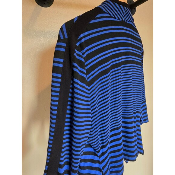 Joseph Ribkoff blue and black zip up top women's size 14 - Picture 5 of 8